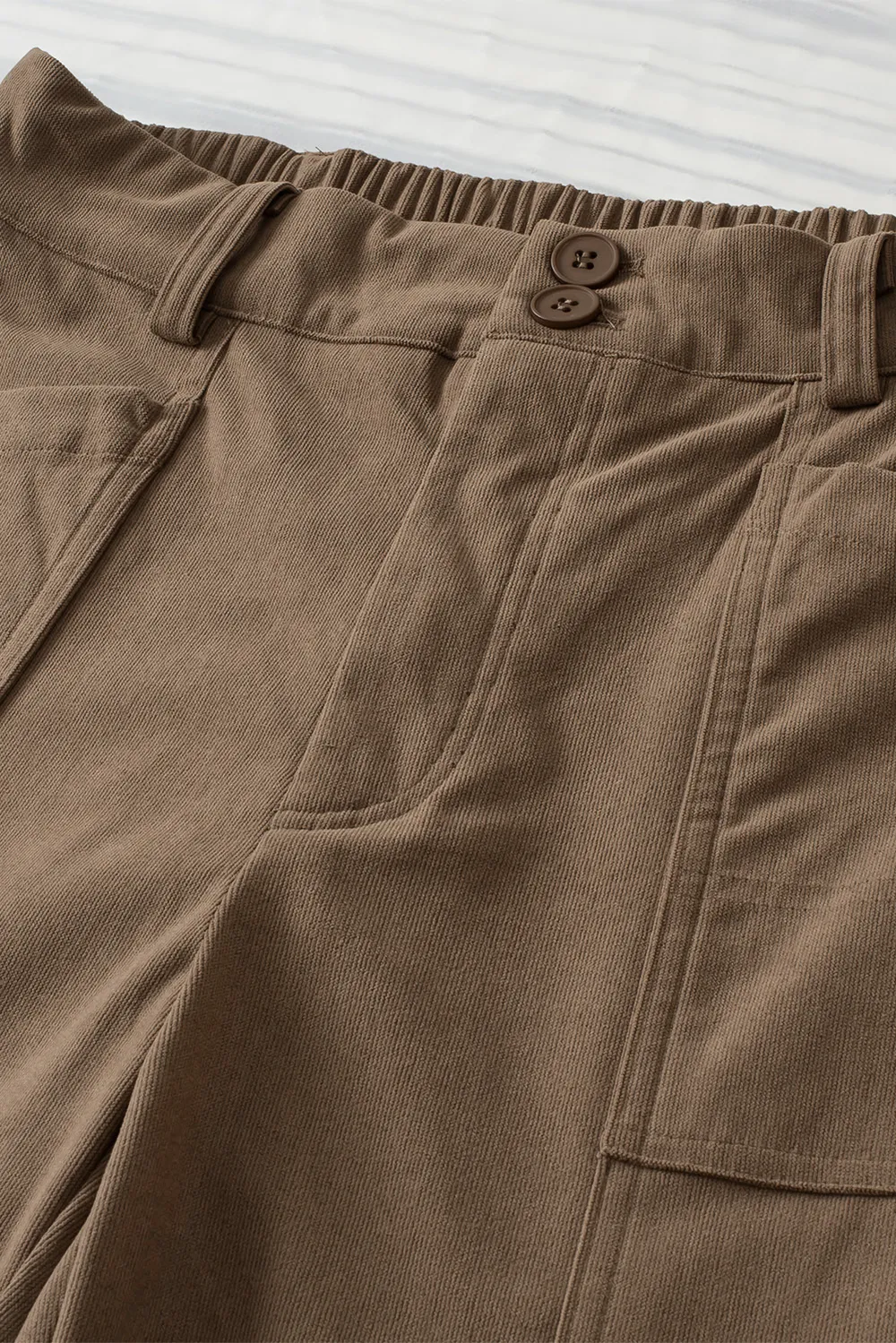 Half Elastic Waist Straight Pants, image 18