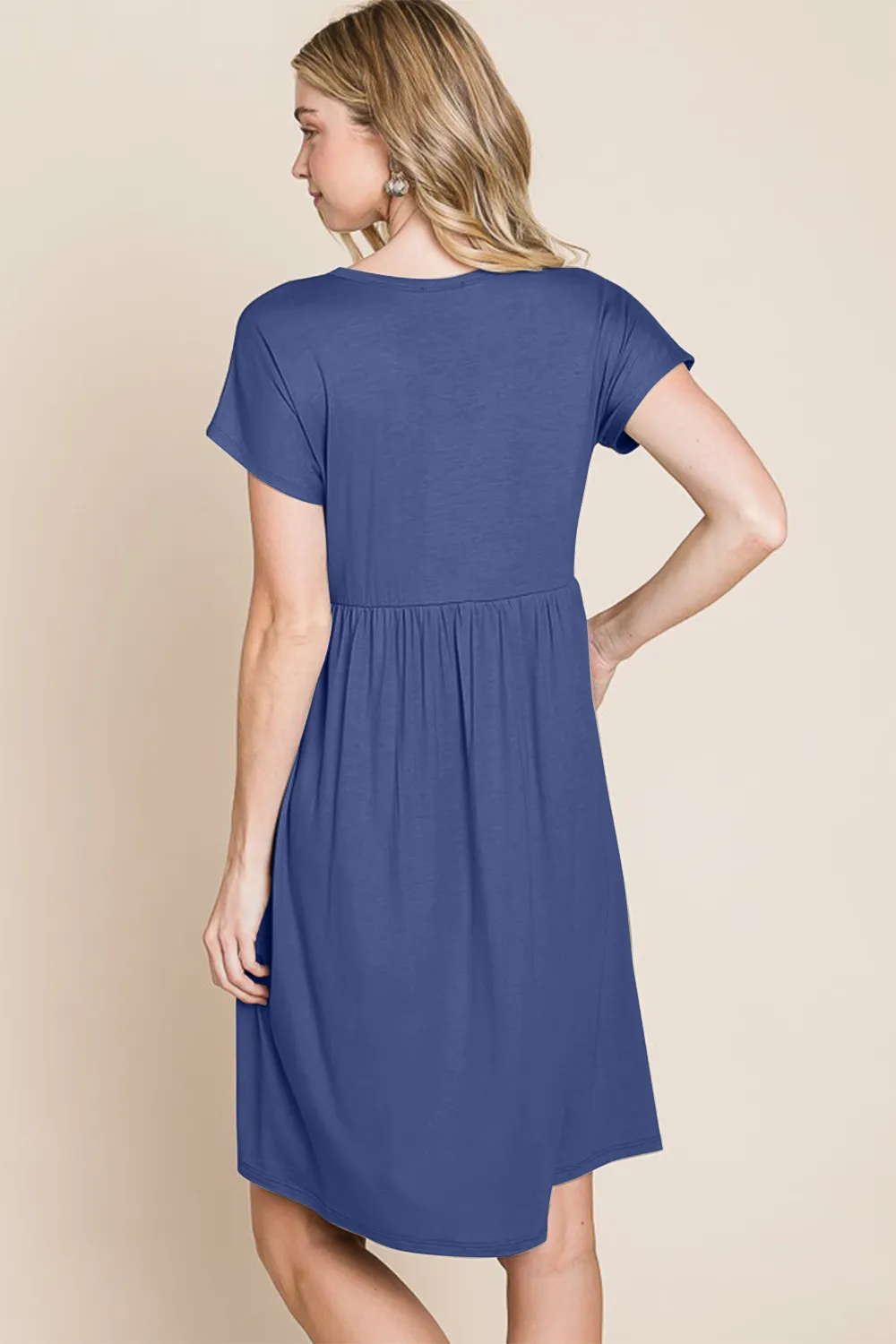 V-Neck Short Sleeve Dress, image 2