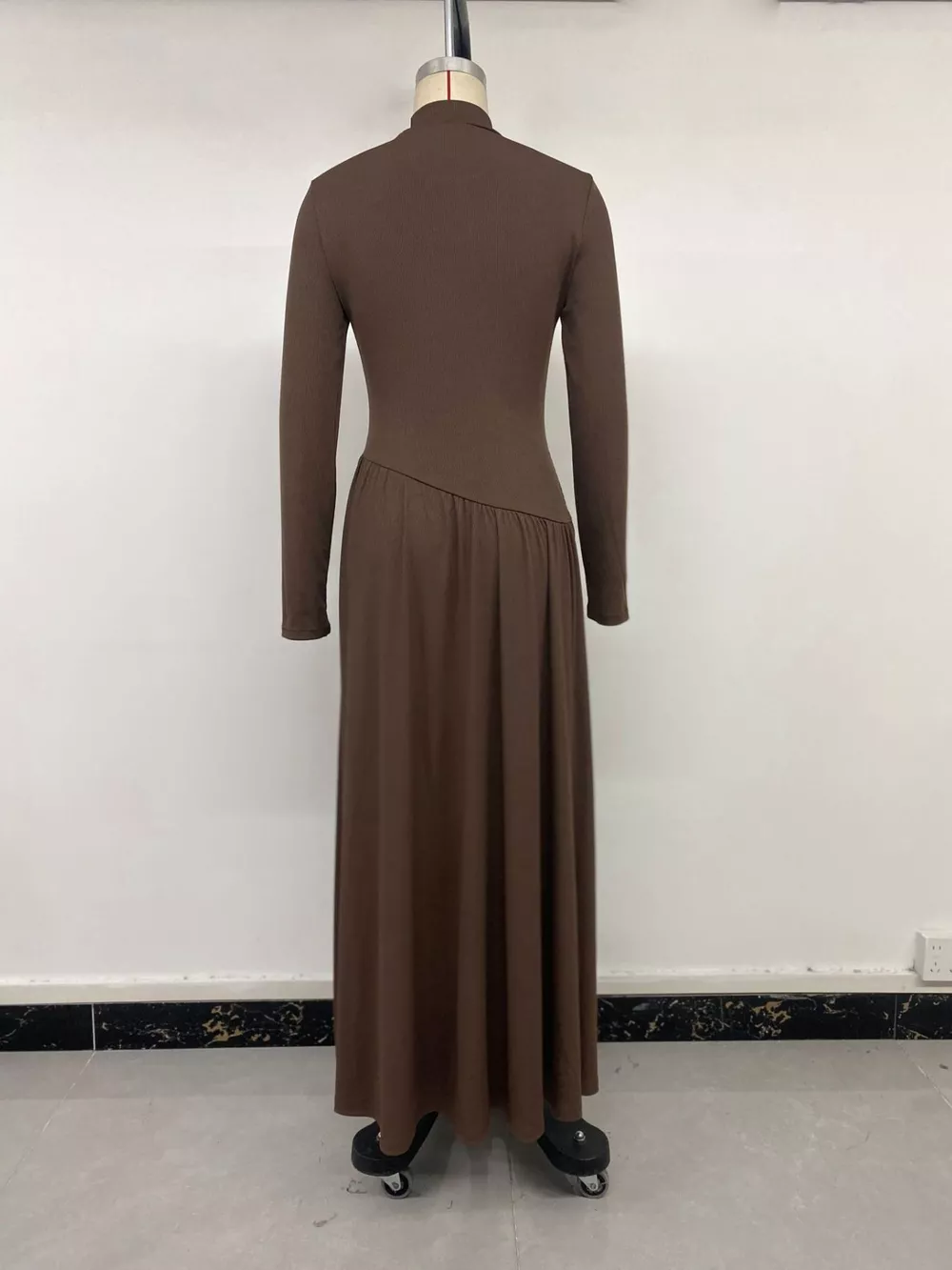Mock Neck Long Sleeve Midi Dress, image 11