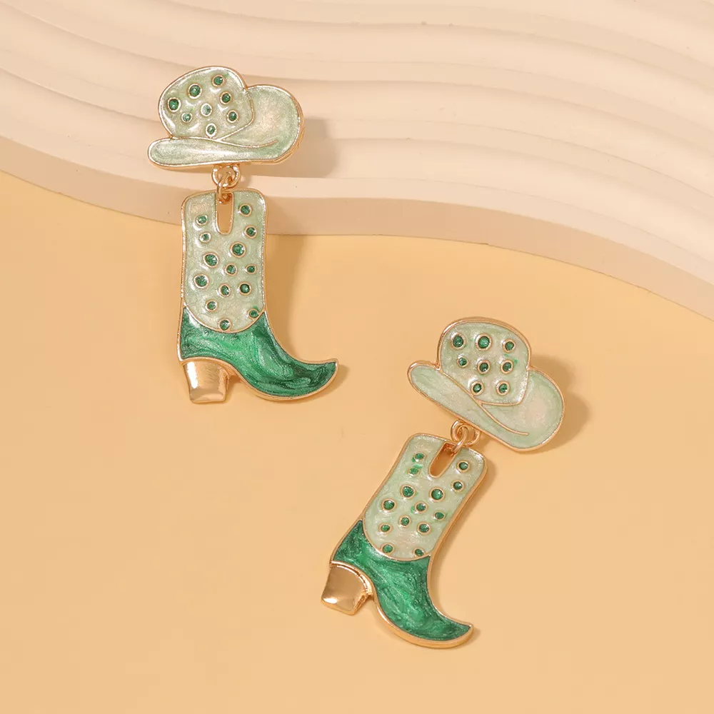 Cowgirl Boot and Hat Dangle Earrings, image 7
