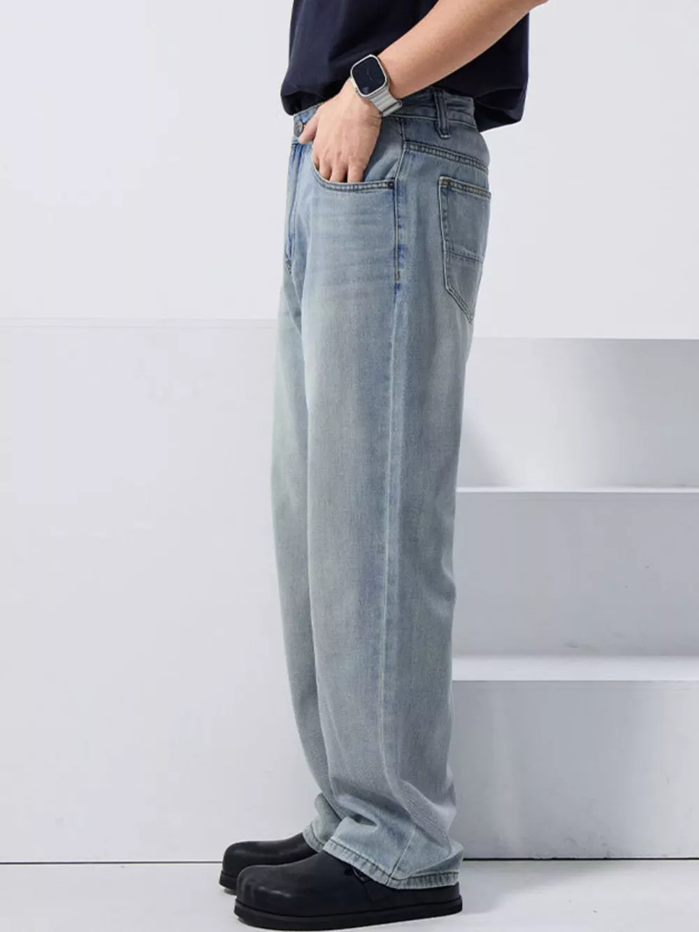 Men's Wash Relaxed Fit Jeans, image 6