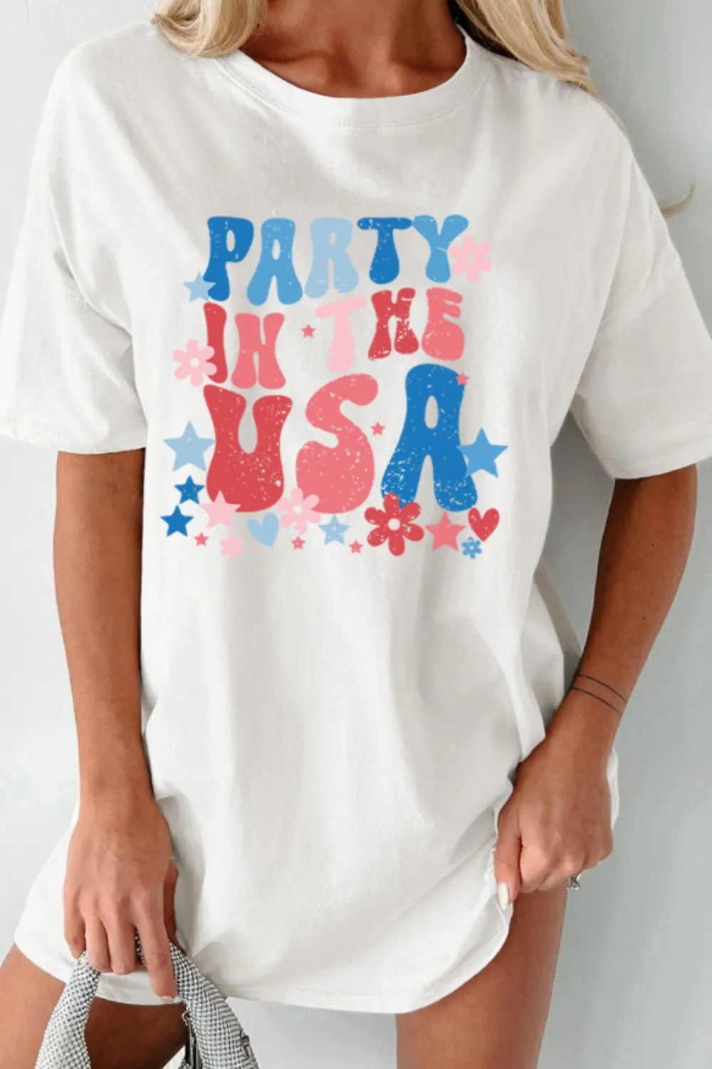 PARTY IN THE USA Graphic Oversized Tee, image 5