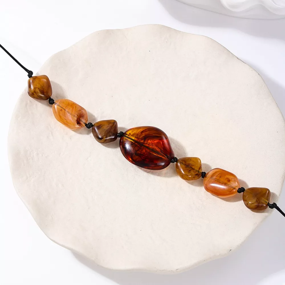Acrylic Beaded Statement Necklace, image 5