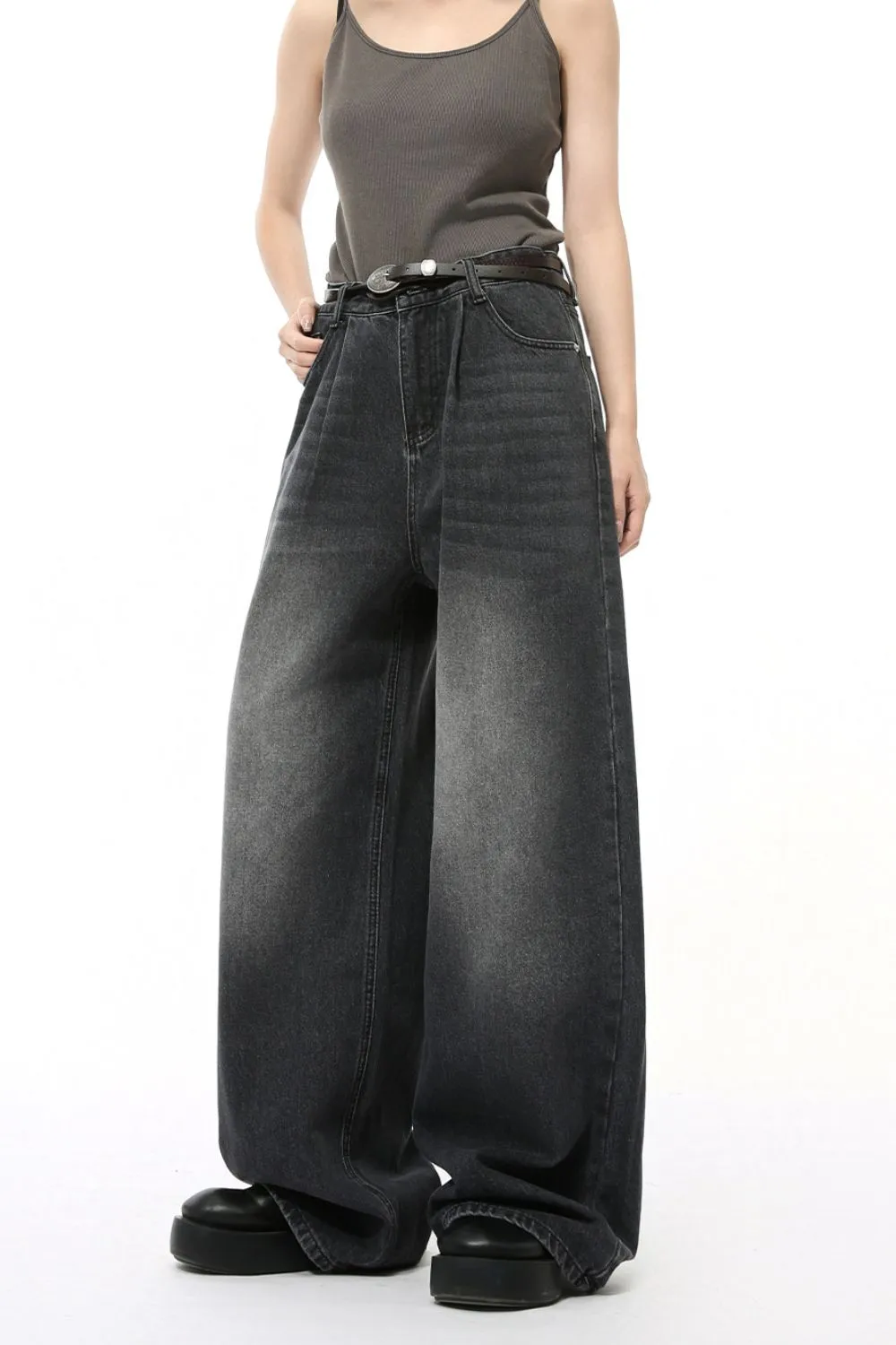 Wide Leg Jeans with Pockets, image 5