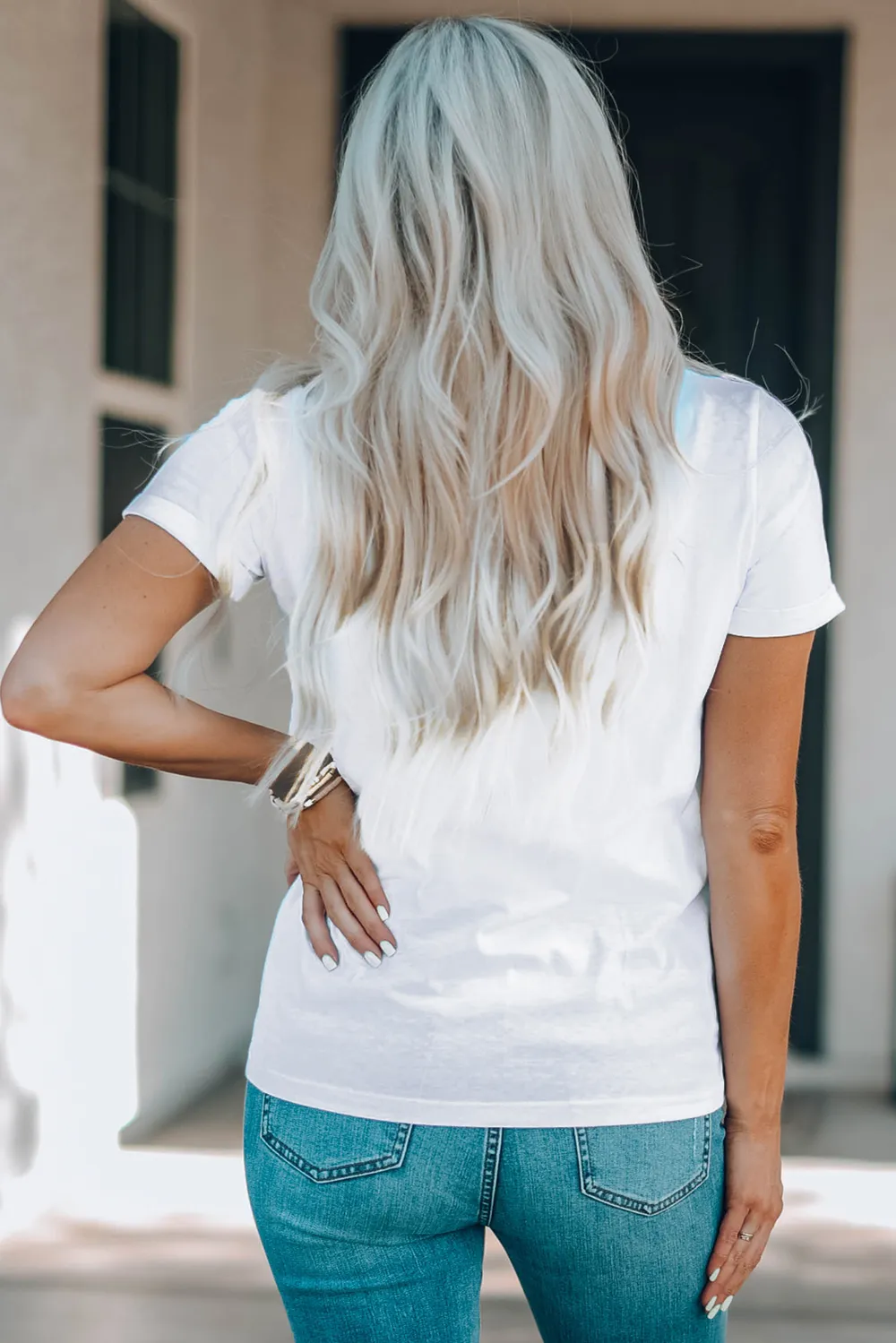 Graphic Round Neck Short Sleeve T-Shirt, image 3