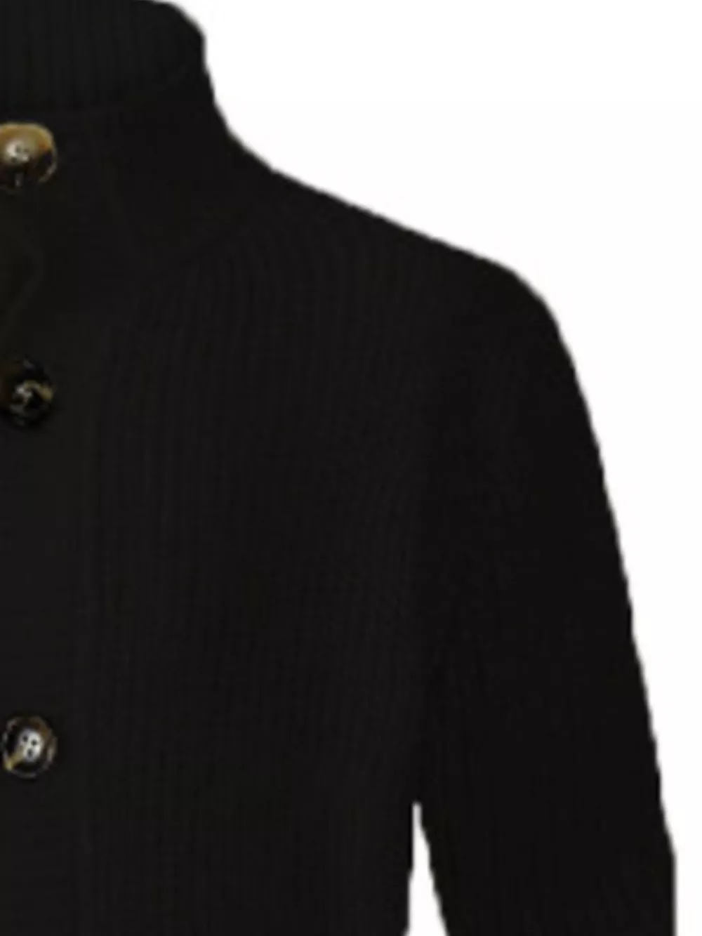 Men's Plus Size Stand-Collar Ribbed Knit Button-Down Cardigan, image 8