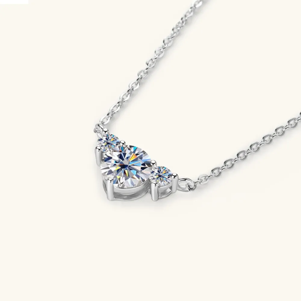 1.2 Carat Moissanite 925 Sterling Silver Necklace, image 8