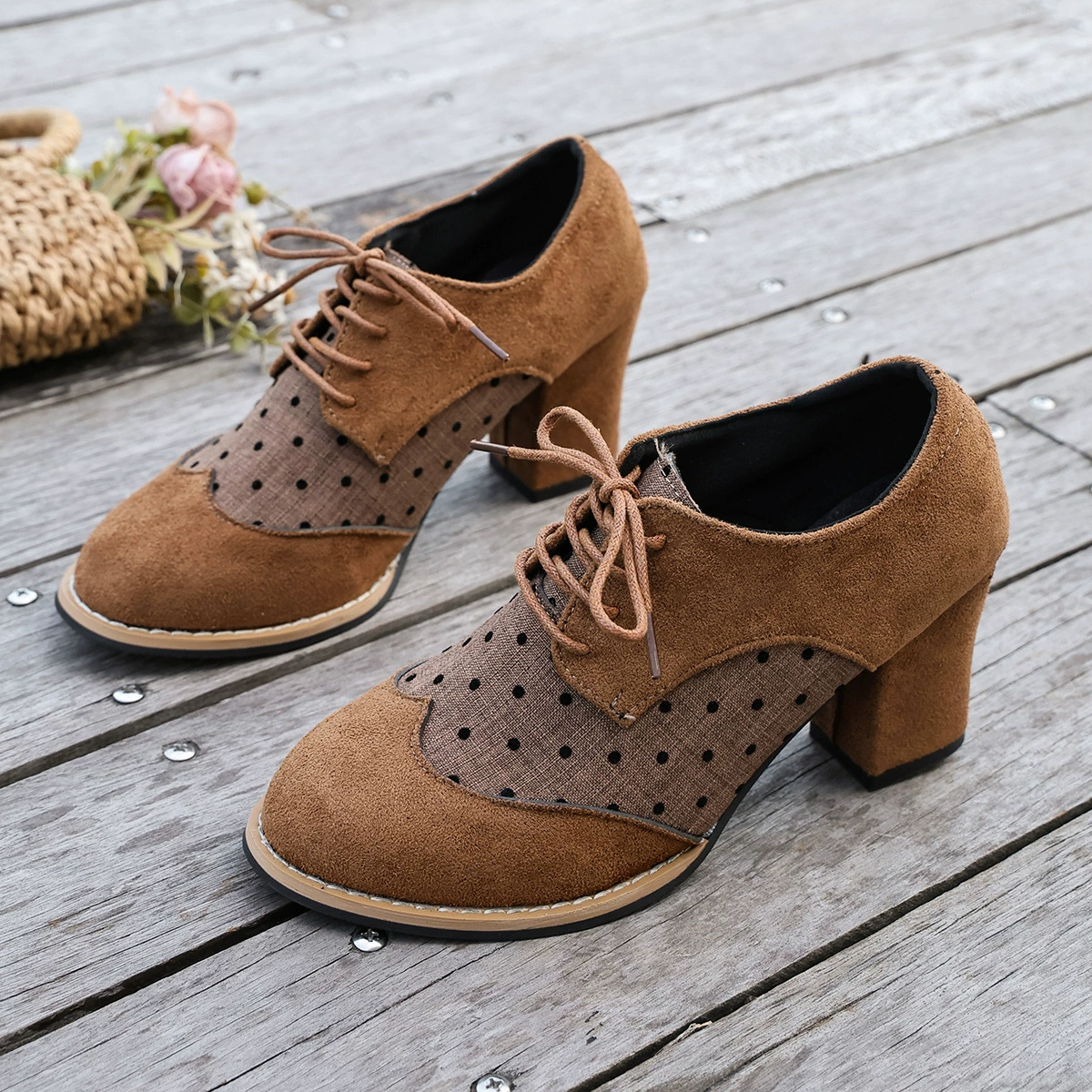 Lace Up Block Heels Boots, image 7