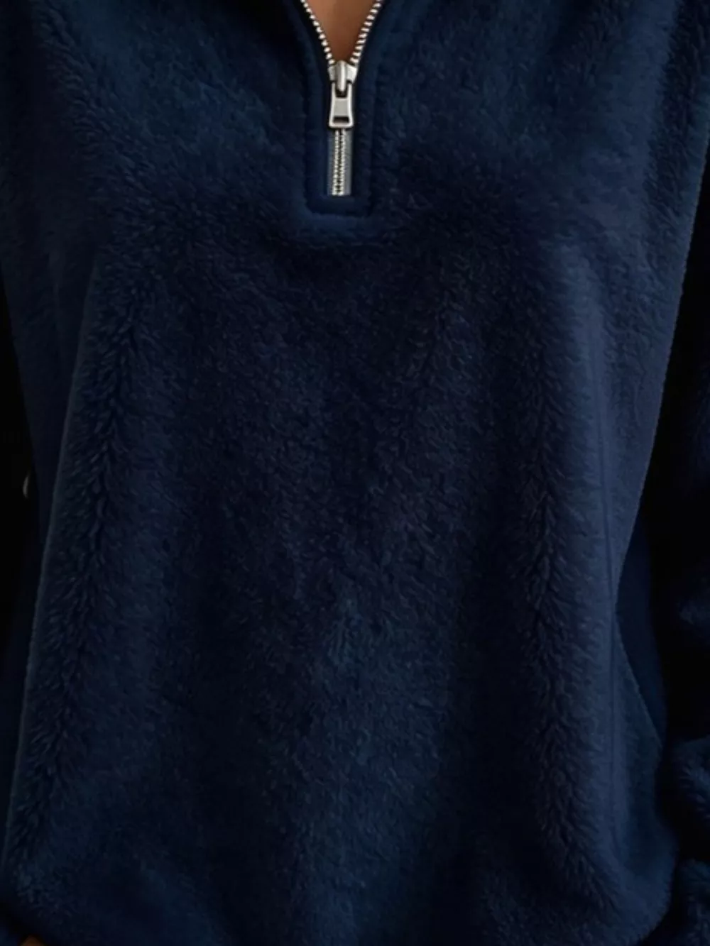 Full Size Quarter-Zip Fleece Sweatshirt Plus Size, image 14
