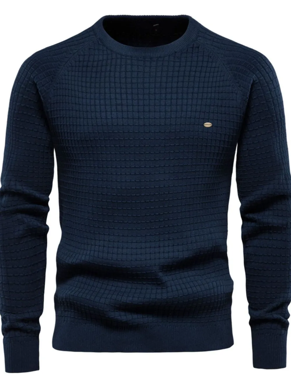Texture Round Neck Long Sleeve Sweater, image 9