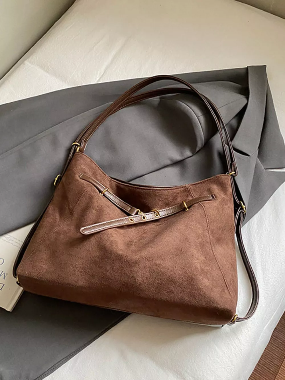 Vintage Suede Tote Bag, image 13
