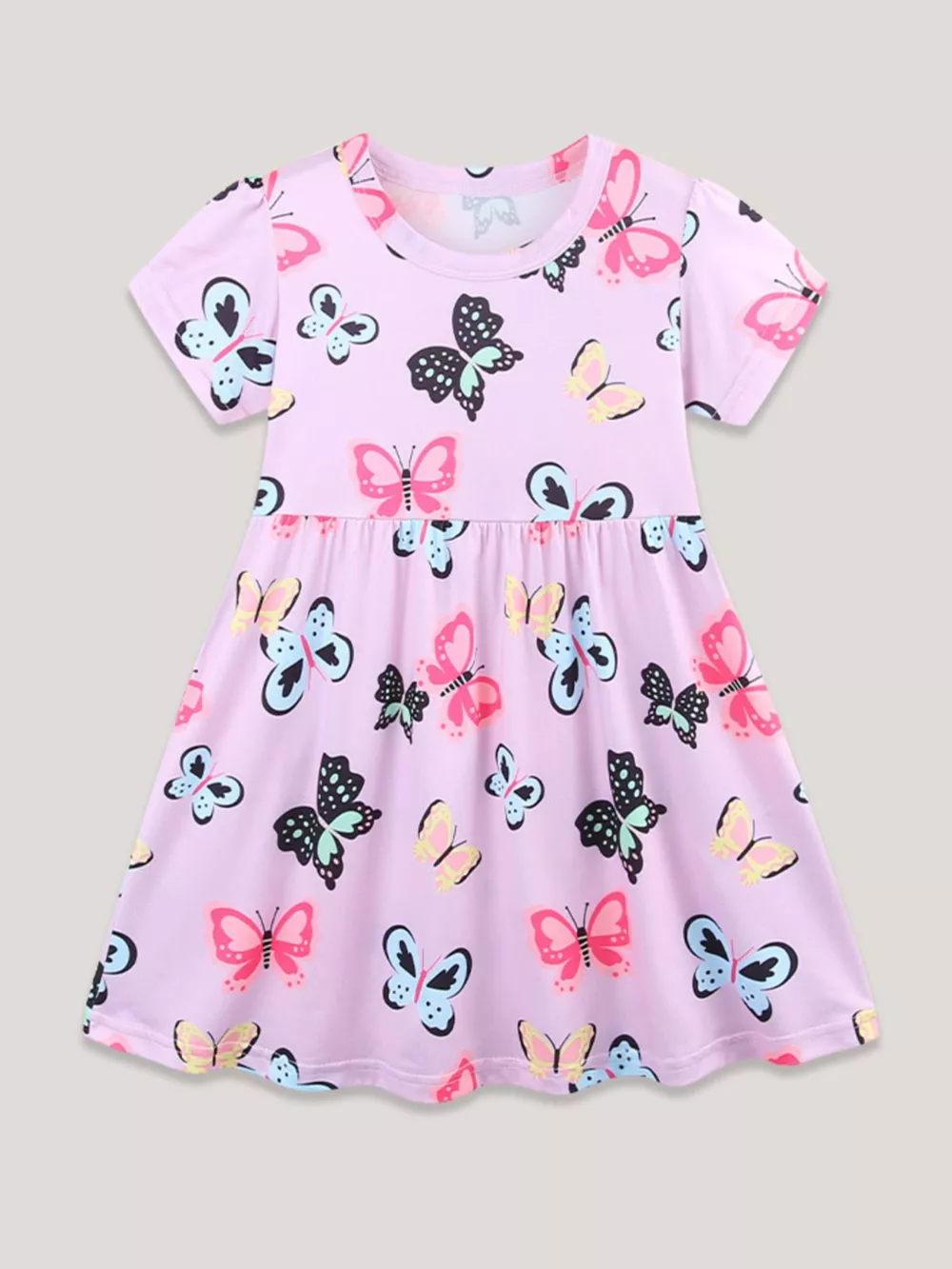 Children's Butterfly Print Casual Dress, image 2
