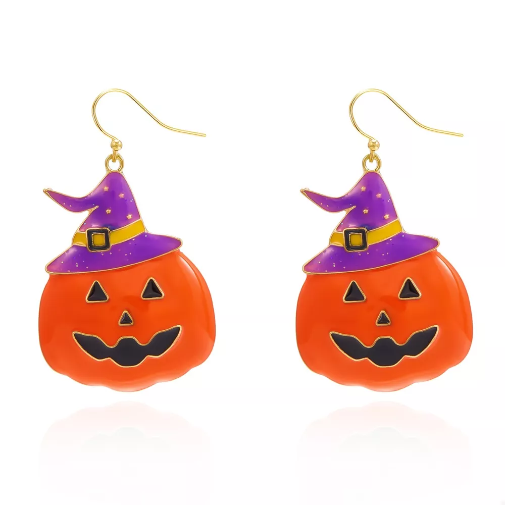 Halloween Pumpkin Dangle Earrings, image 5