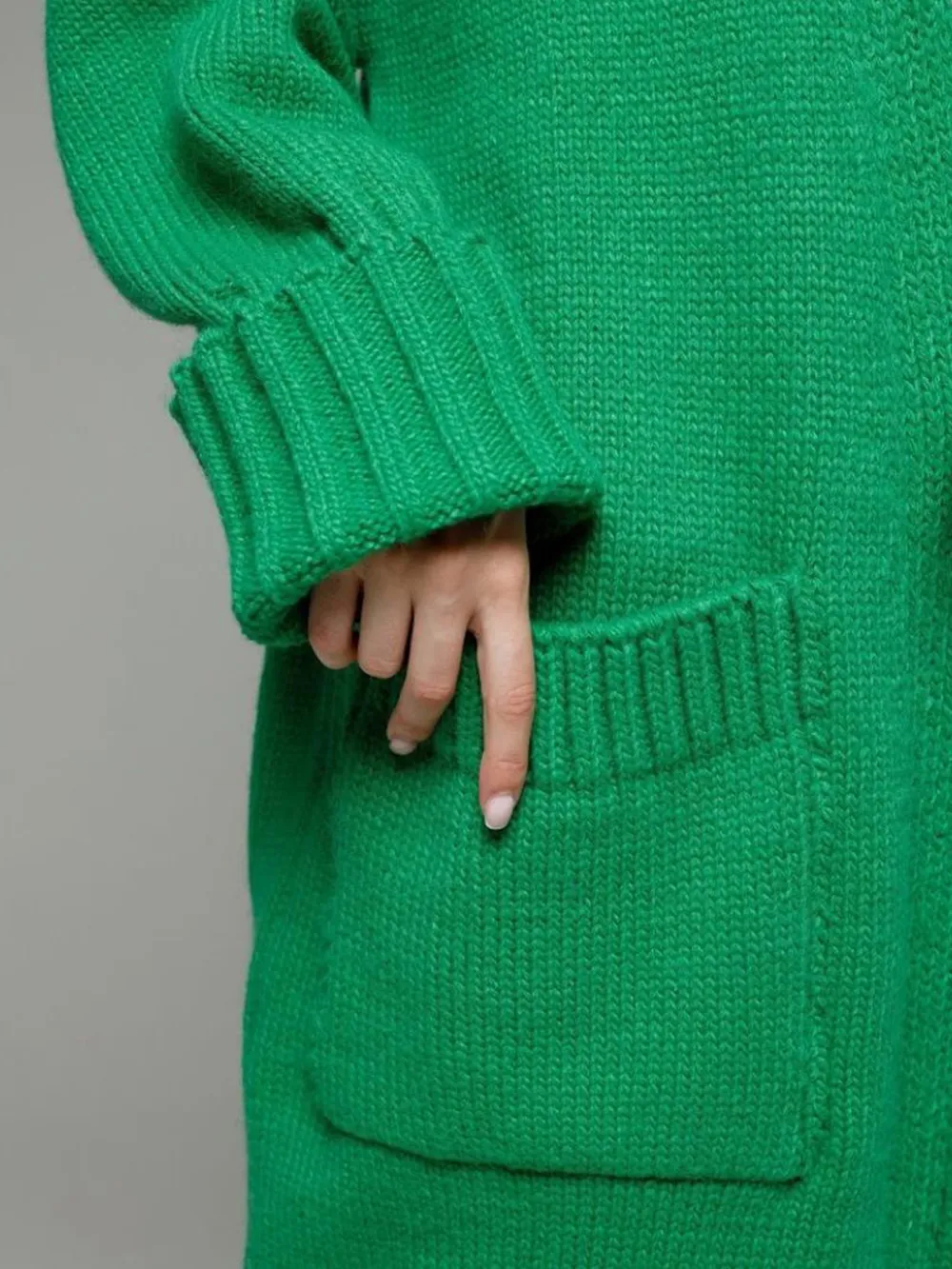 Pocketed Open Front Dropped Shoulder Cardigan, image 11