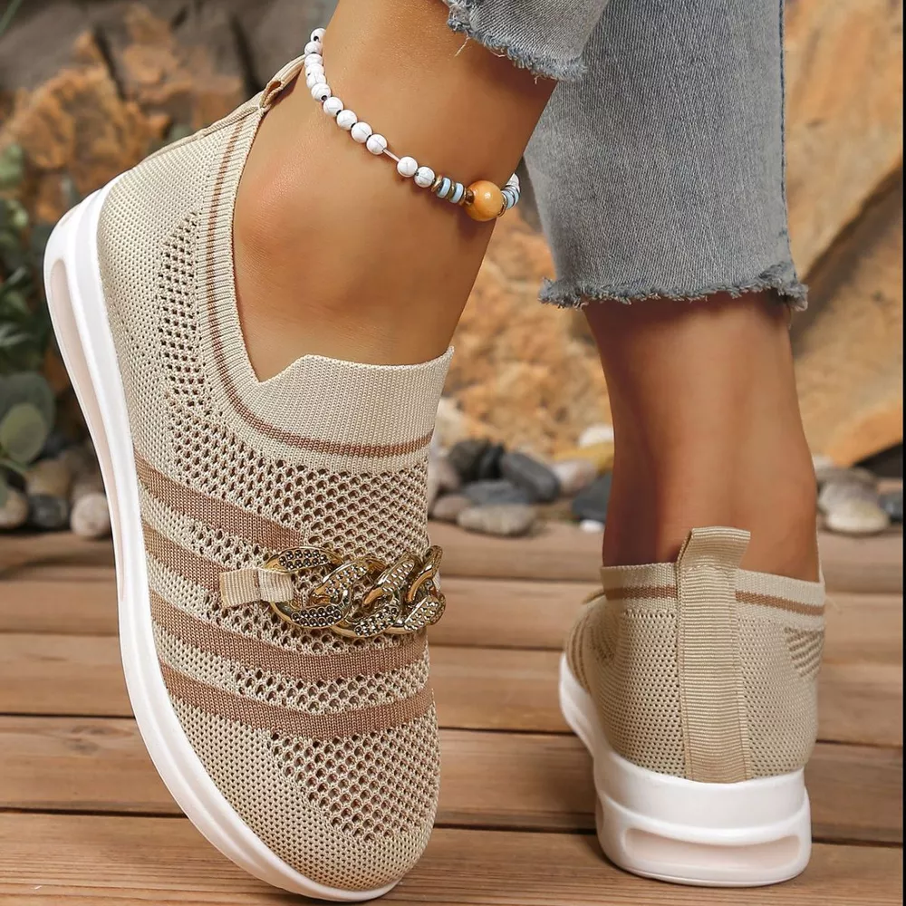 Round Toe Mesh Slip-Ons, image 7