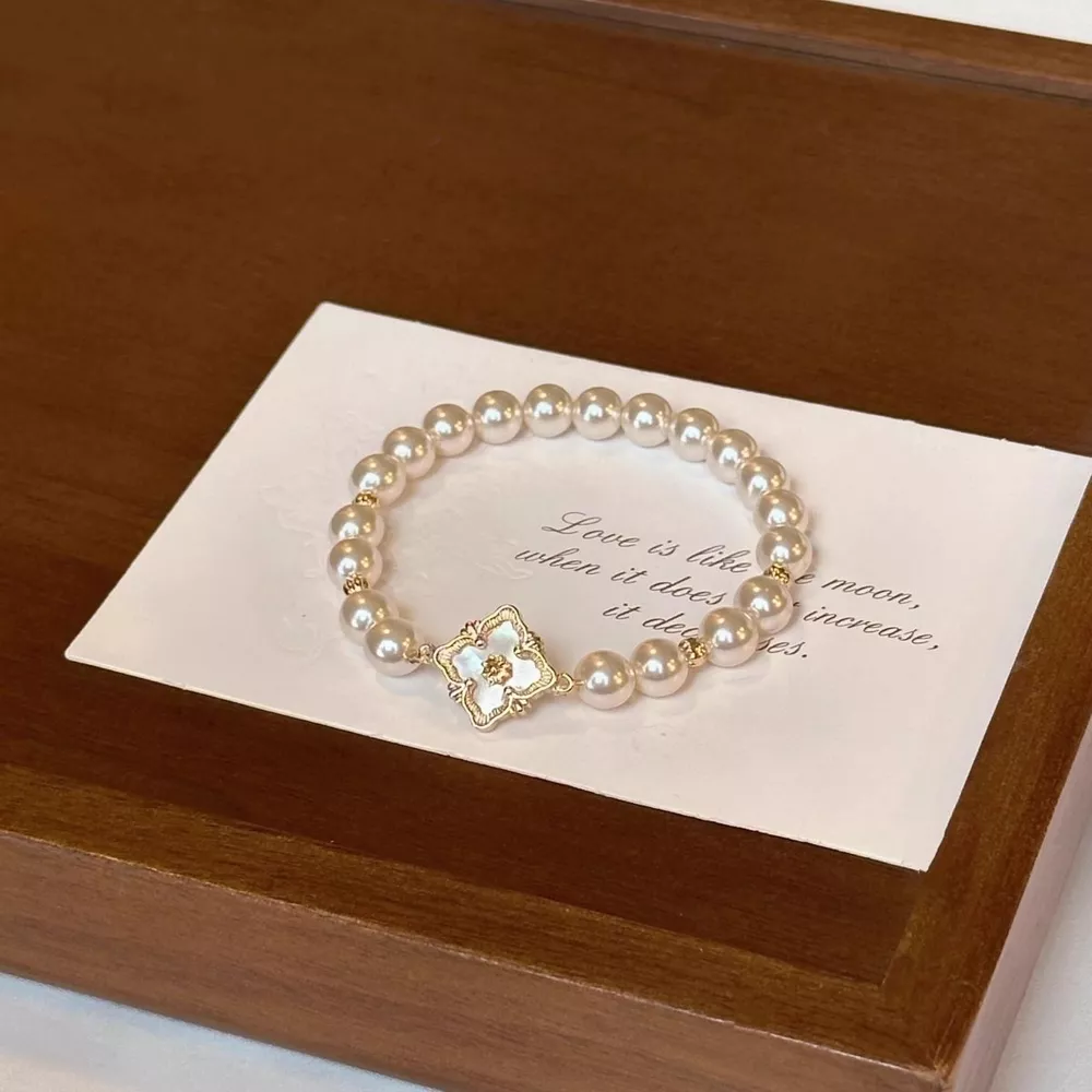 18K Gold-Plated Pearl Bracelet, image 3