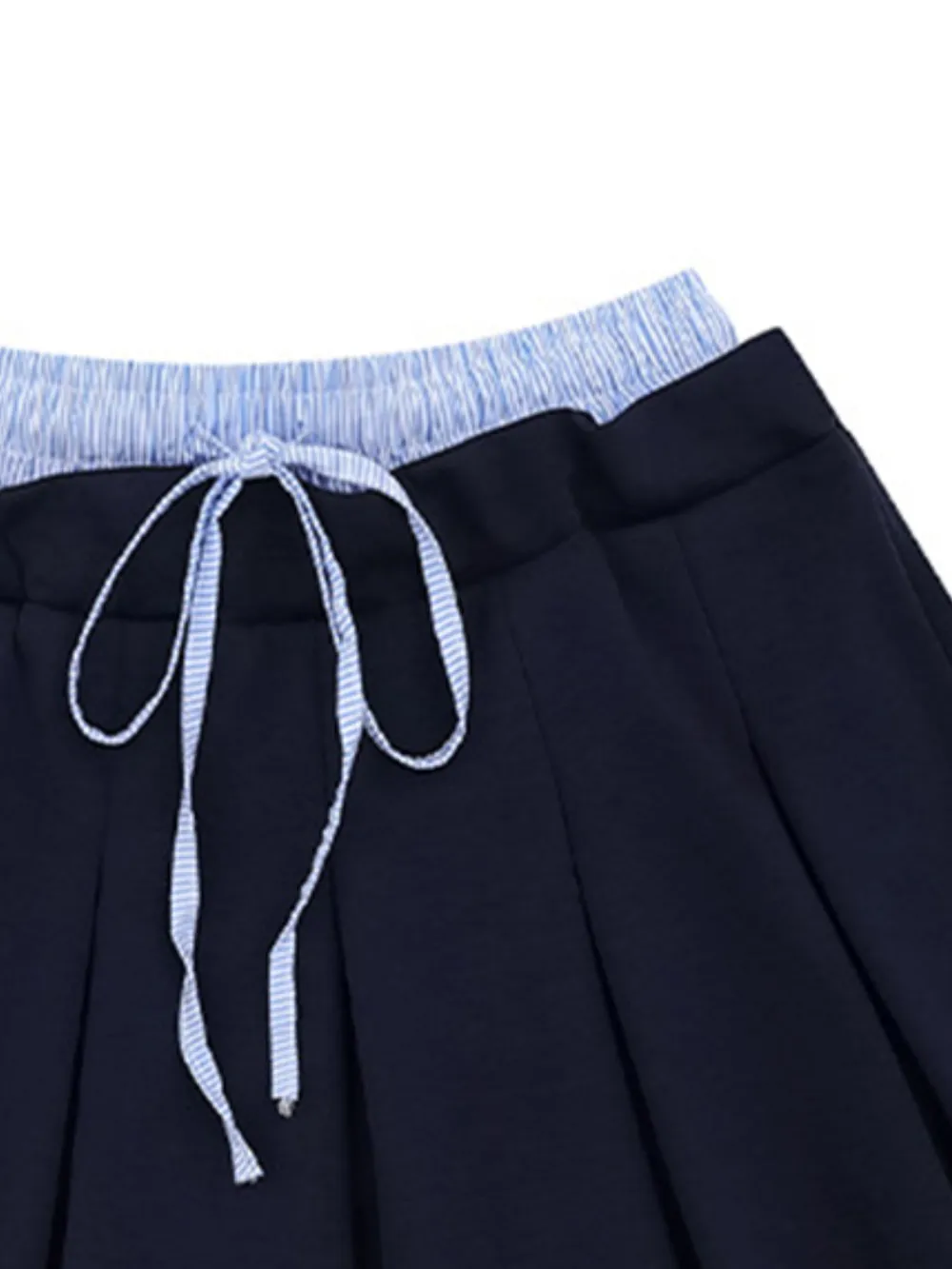 Drawstring Pleated Mini Skirt, image 9