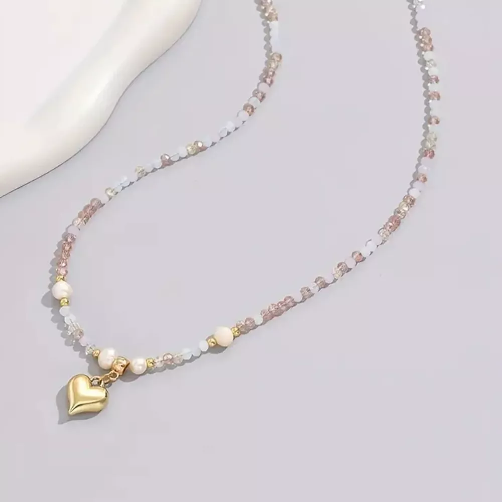 Bead Heart Pendant Necklace, image 4