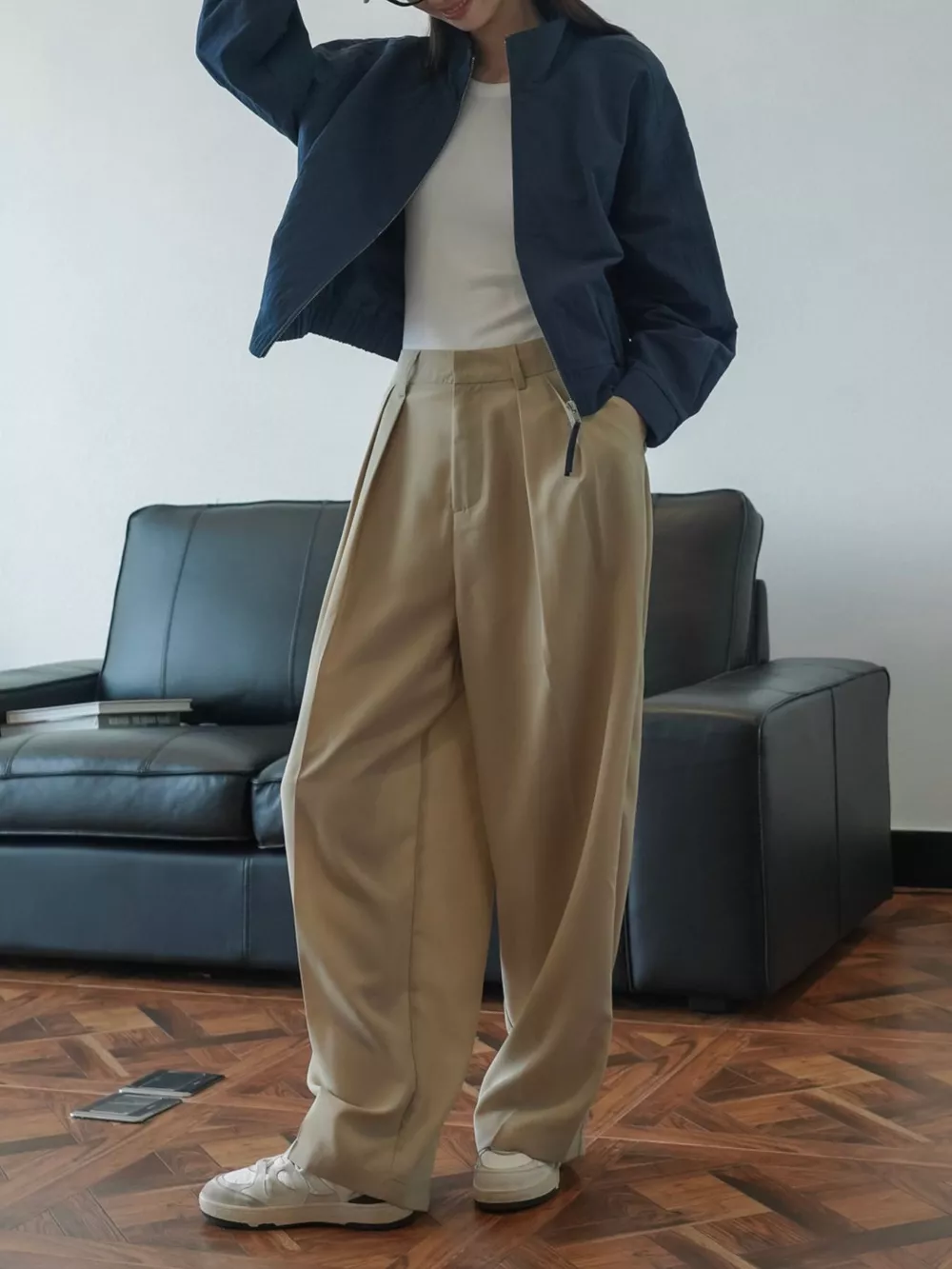 High-Waisted Pleated Wide-Leg Pants, image 29