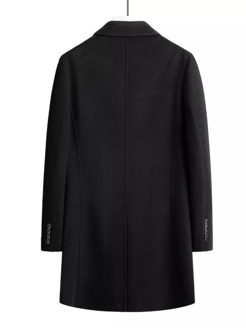 Men's Plus Size Classic Wool Blend Overcoat, image 3