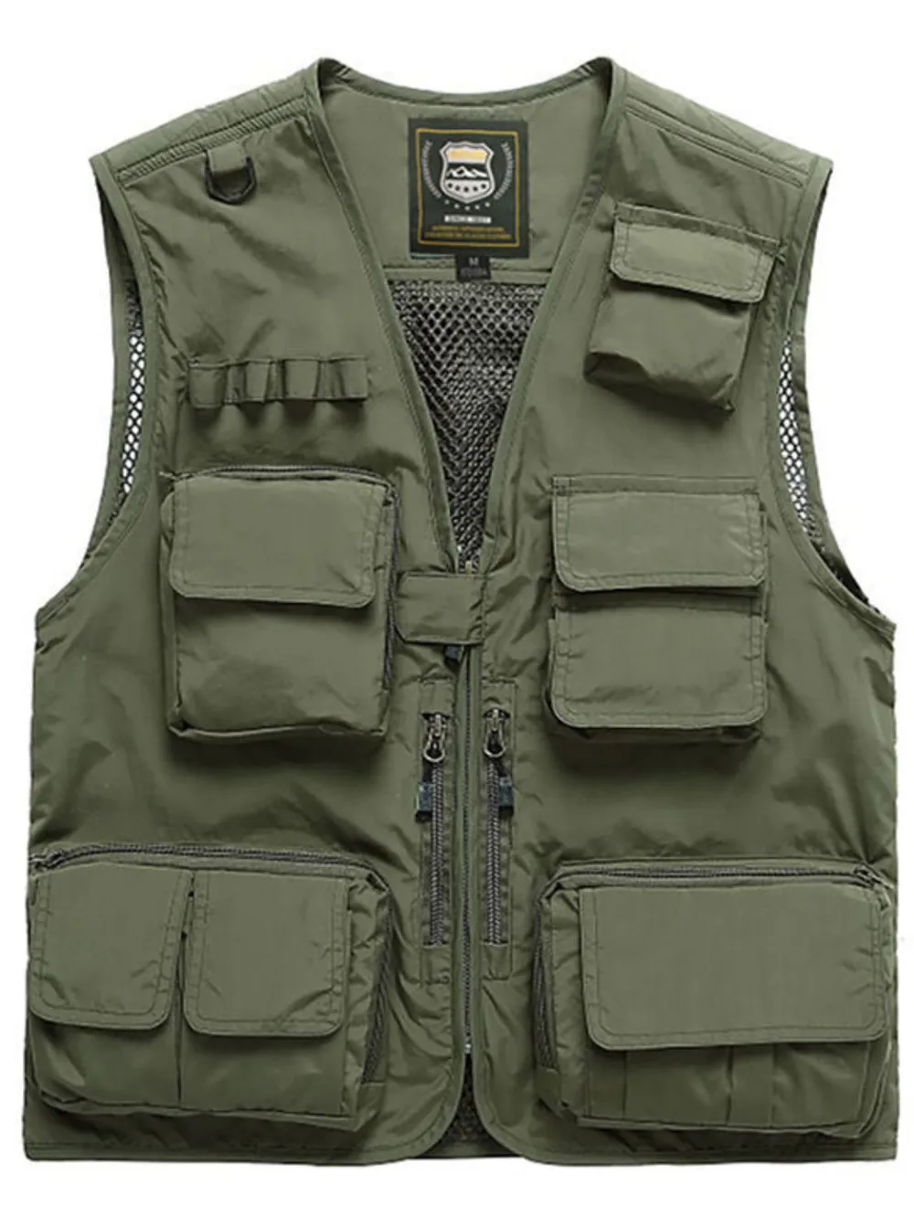 Men's Full Size Mesh Zip Up Vest Plus Size