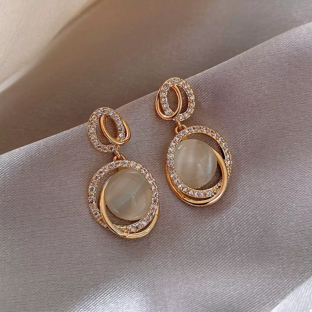 18K Gold-Plated Dangle Earrings, image 3
