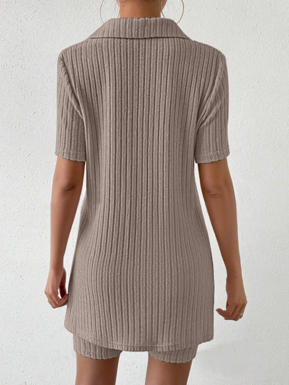 Johnny Collar Short Sleeve Top and Shorts Set, image 12