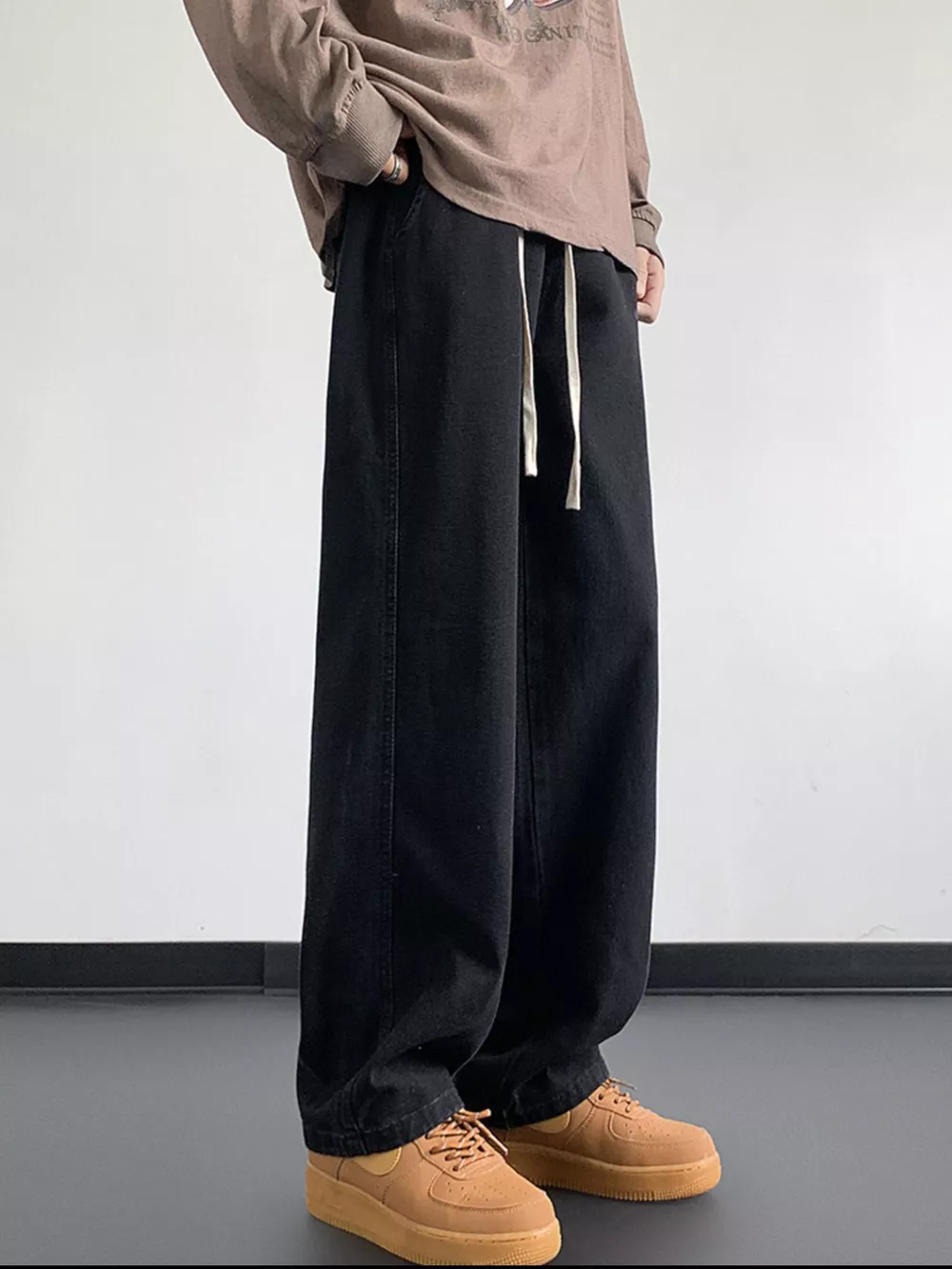 Men's Full Size Wash Loose Fit Jeans Plus Size