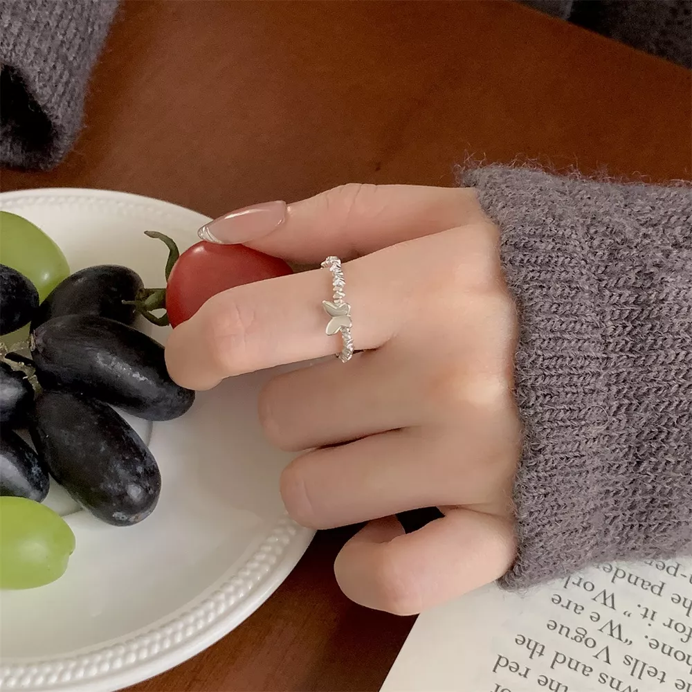 925 Sterling Silver Butterfly Ring, image 2