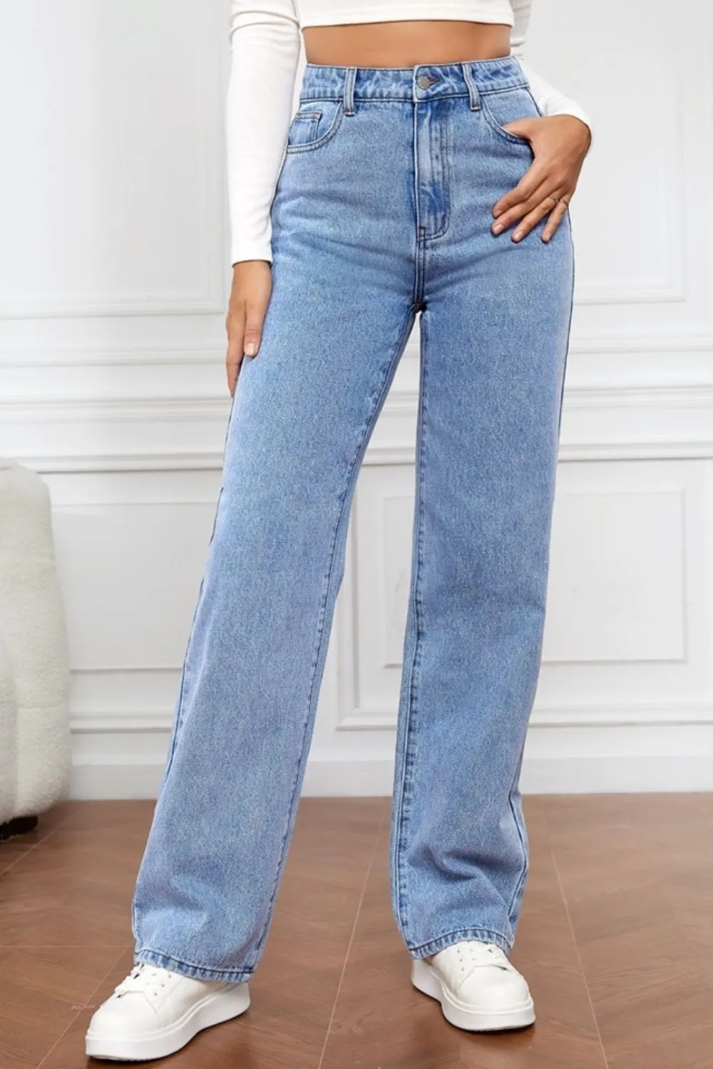 High Waist Straight Jeans, image 6