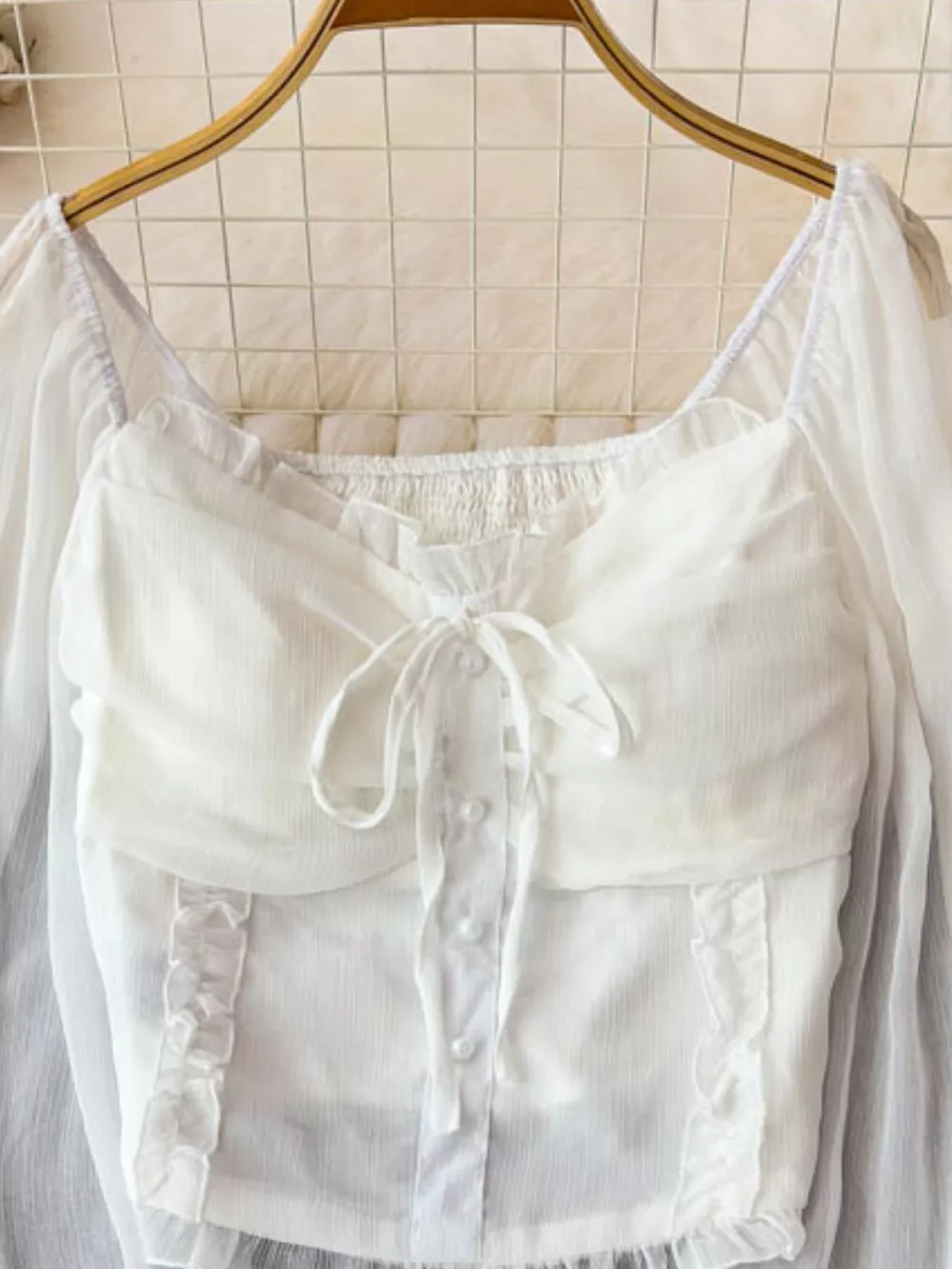 Frill Flounce Sleeve Blouse, image 14