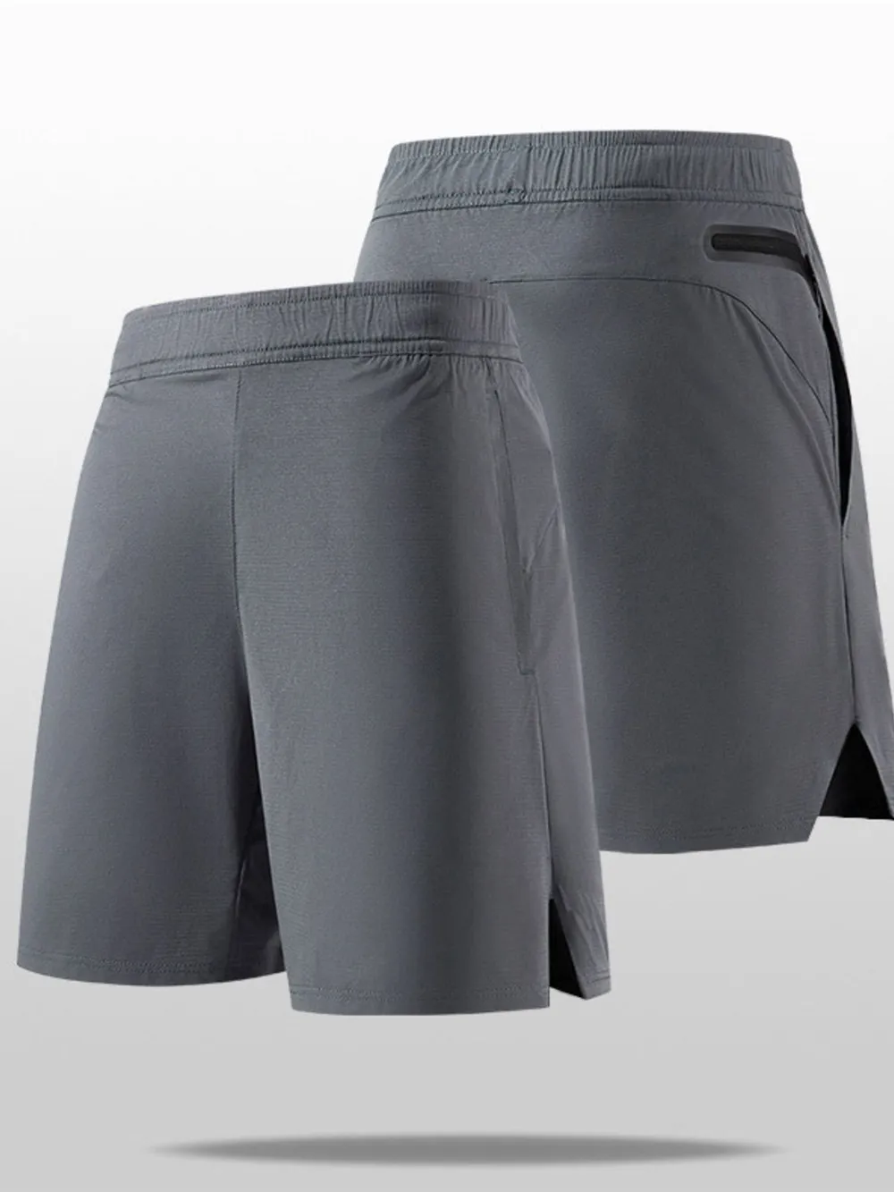 Men's Plus Size Elastic Waist Active Shorts, image 4