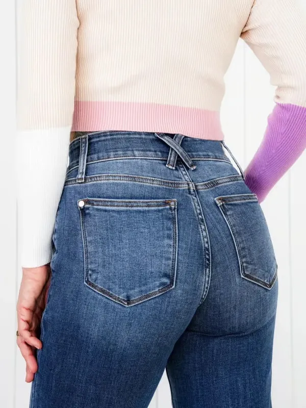 Washed Straight Leg Jeans, image 6