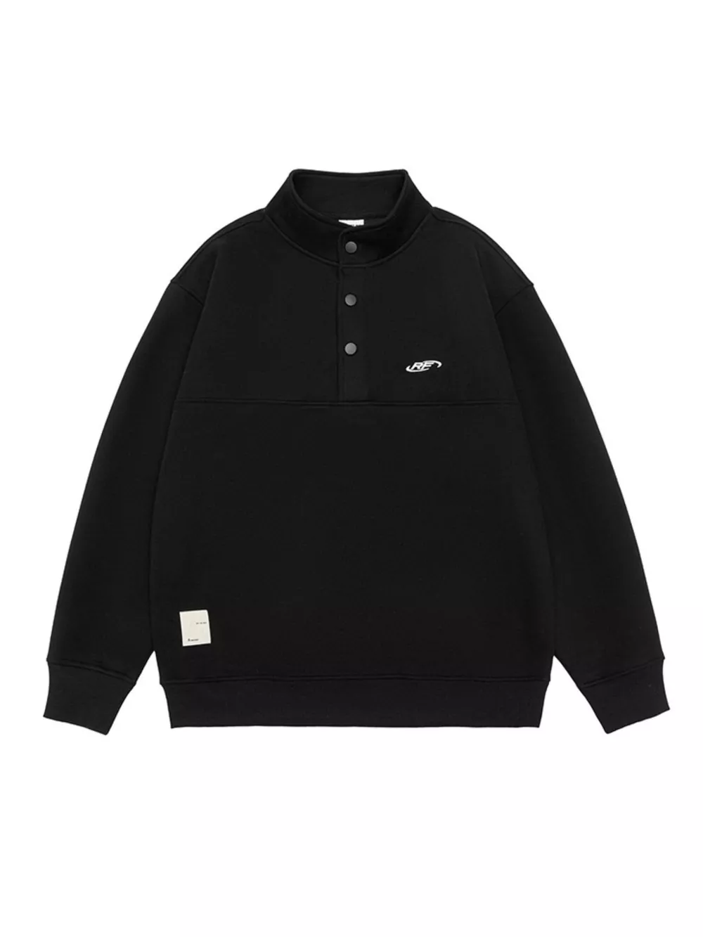 Men's Plus Size Button Detail Long Sleeve Sweatshirt, image 9