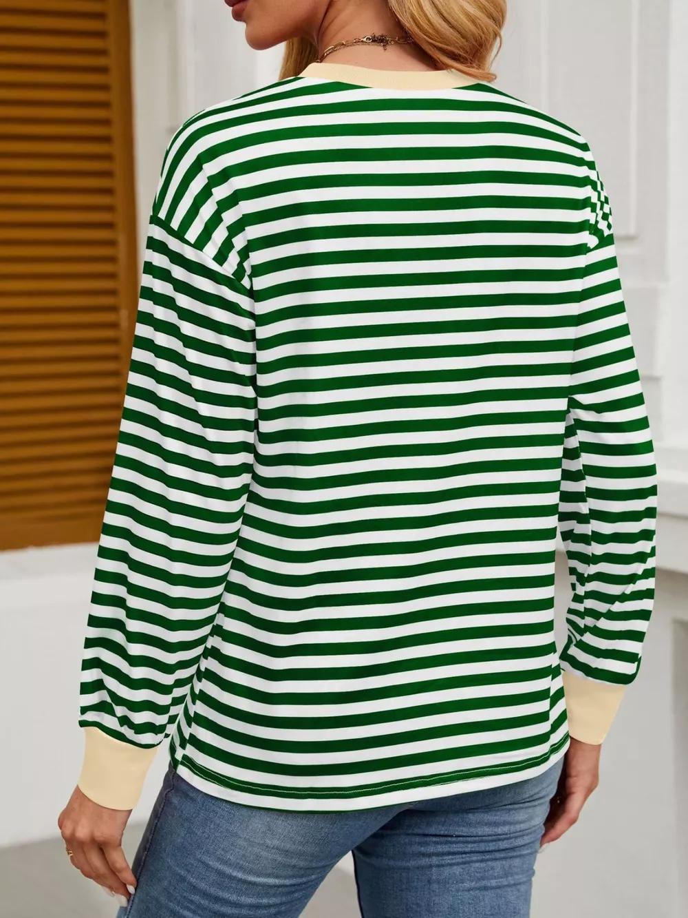 Striped Long Sleeve Casual T-Shirt, image 23