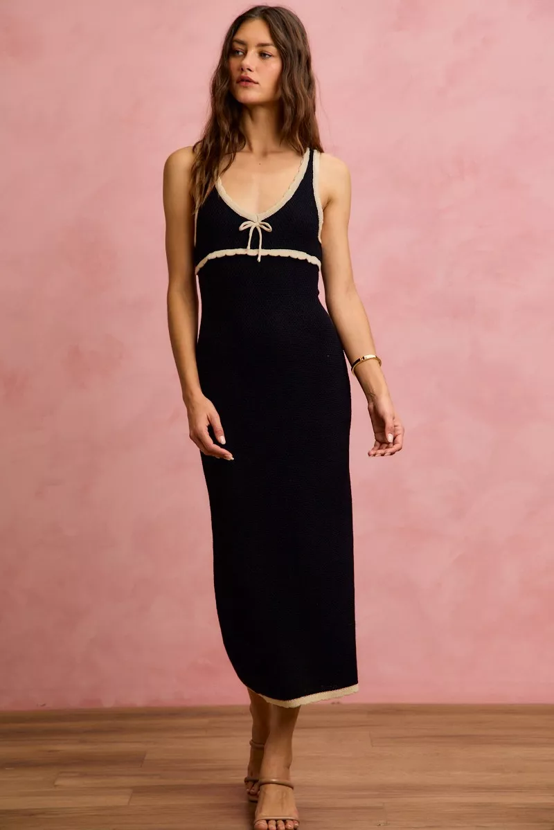 Knit Sweater Maxi Sleeveless Bodycon Resort Dress, image 3