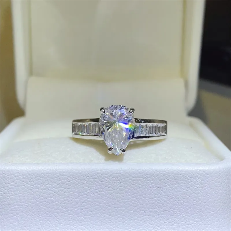 3 Carat Moissanite 925 Sterling Silver Ring, image 2