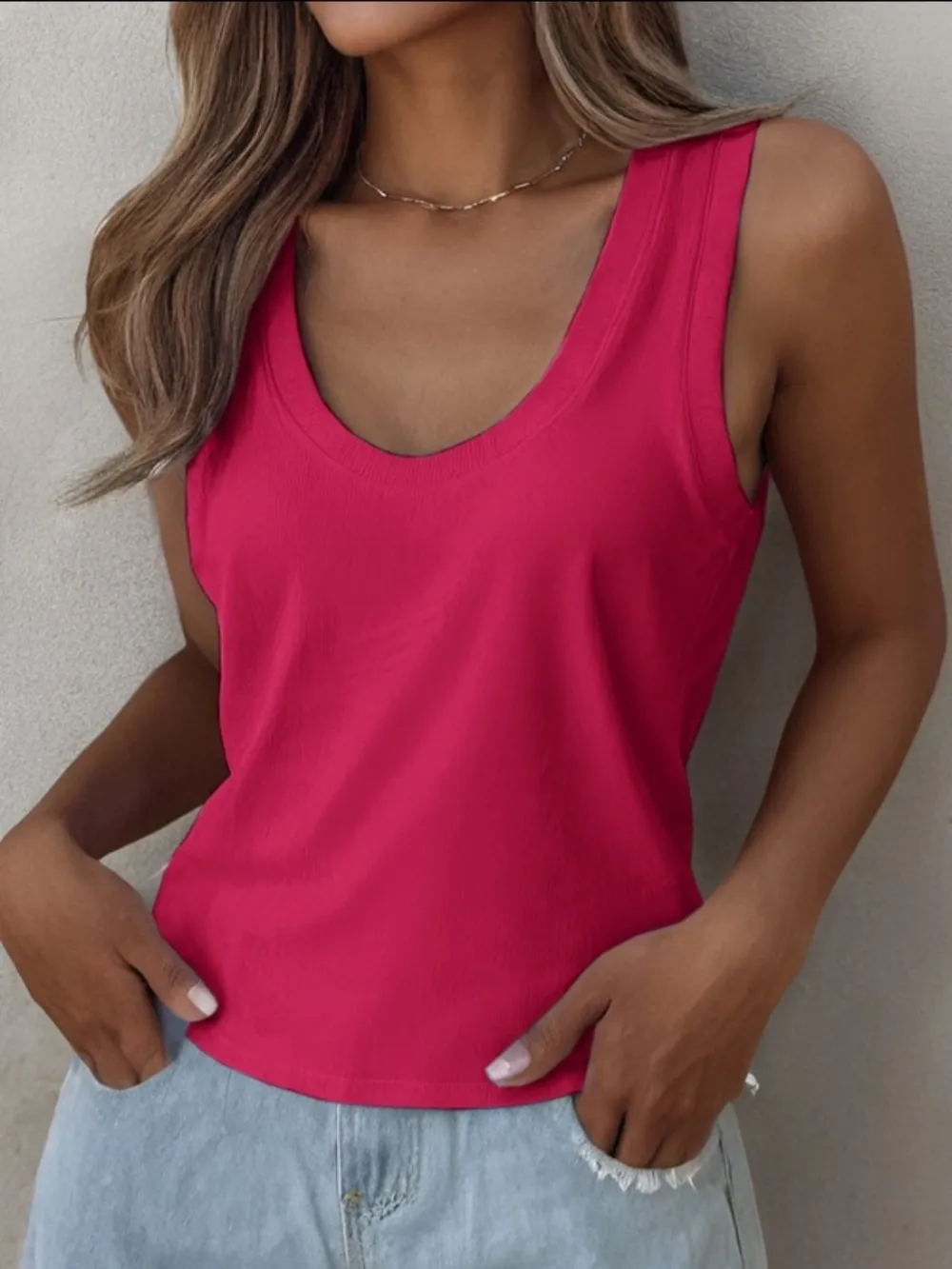Solid Scoop Neck Tank, image 6