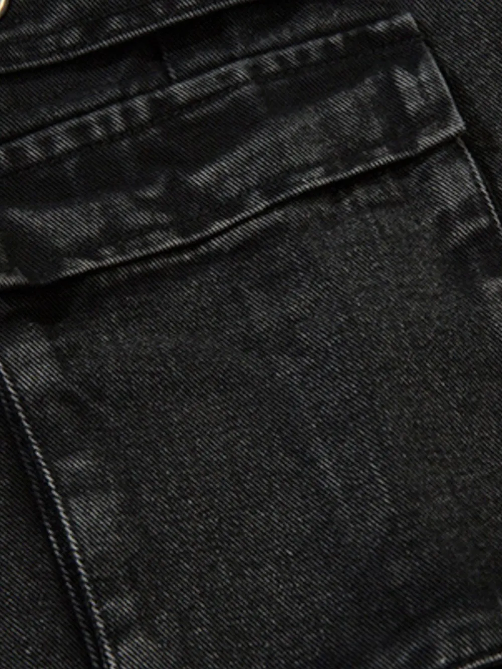 Men's Wide Leg Cargo Denim Jeans with Multi Pockets, image 7