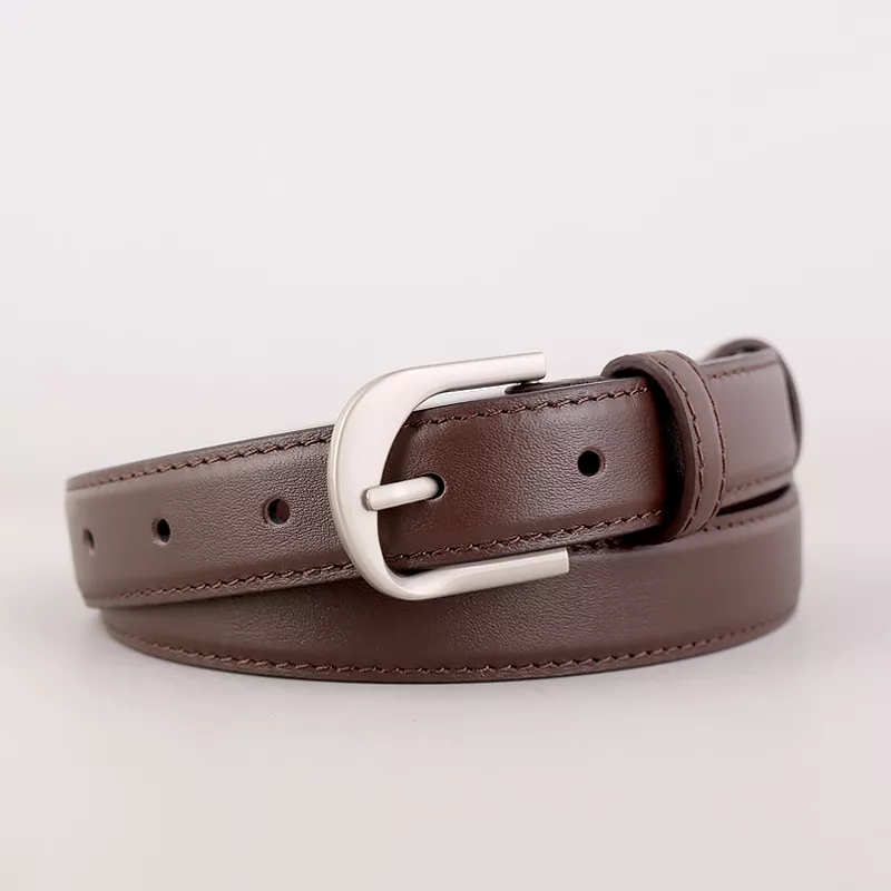 Slim Leather Adjustable Buckle Belt, image 5