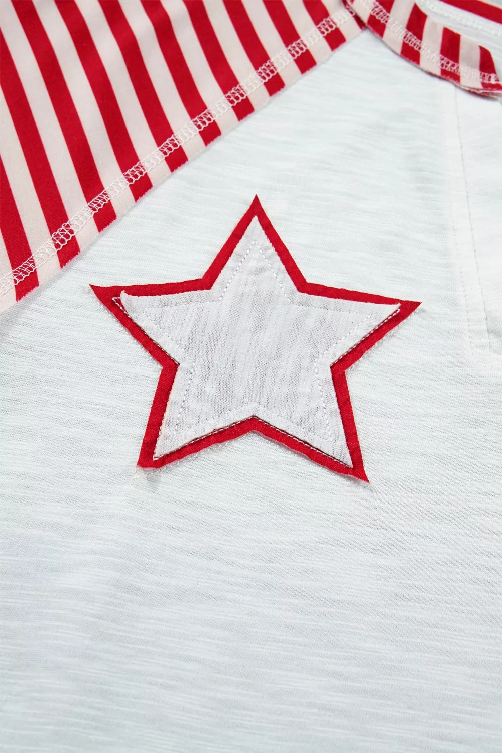 Star Detail Flag Inspired Short Sleeve Top, image 5