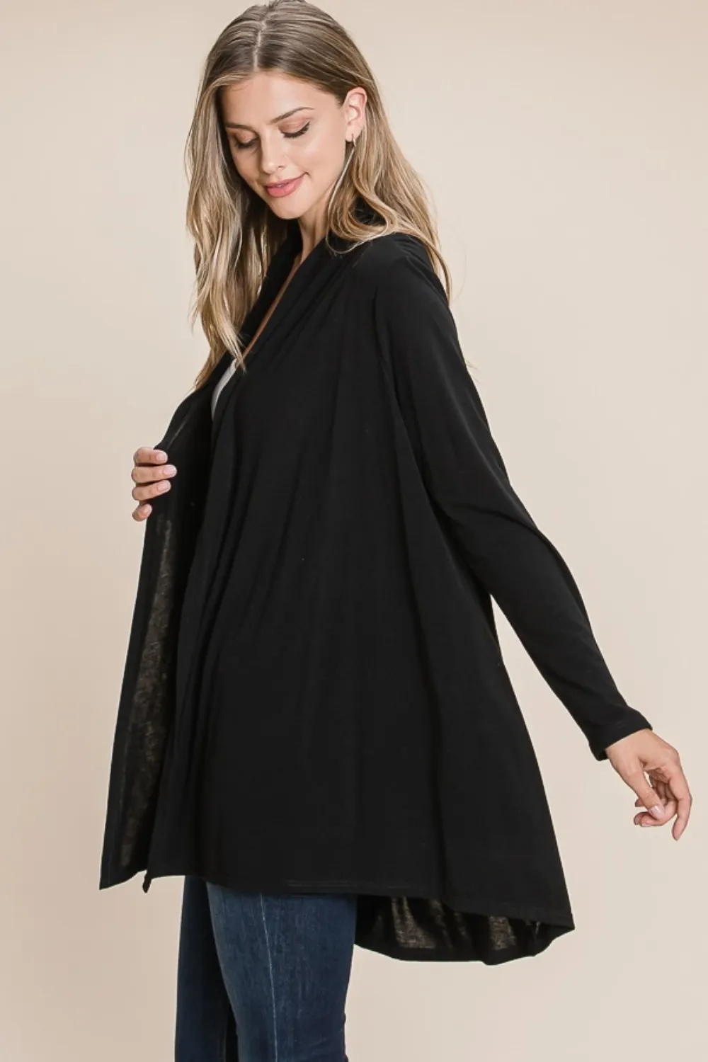 Open Front Long Sleeve Cardigan, image 3