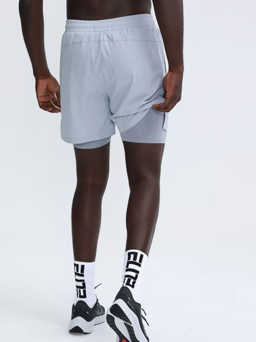 Men's Plus Size Elastic Waist Active Shorts, image 6