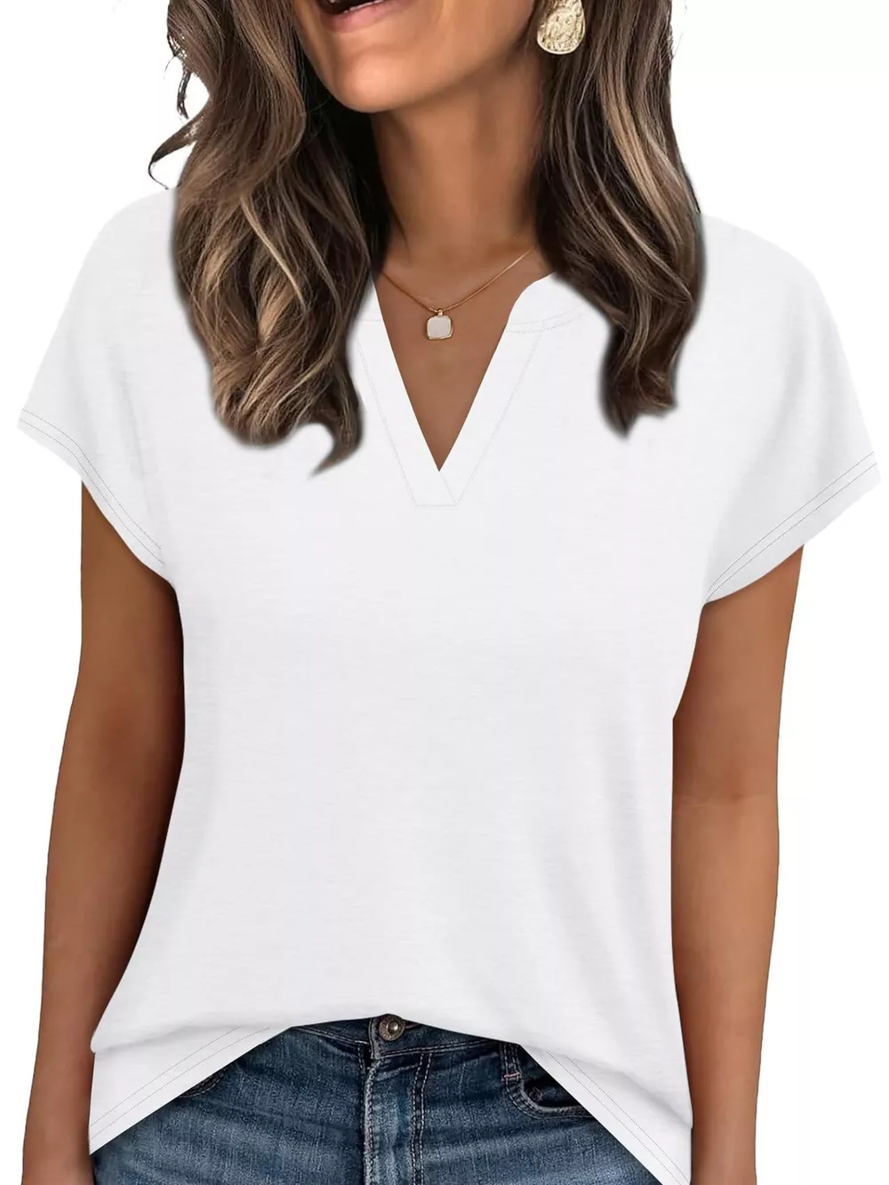 Notched Short Sleeve T-Shirt, image 19