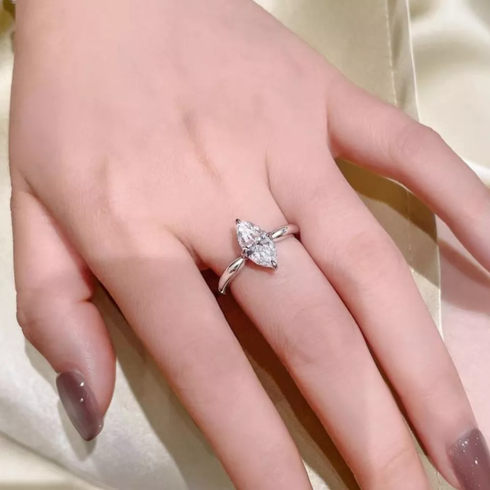 2 Carat Moissanite 925 Sterling Silver Ring, image 4