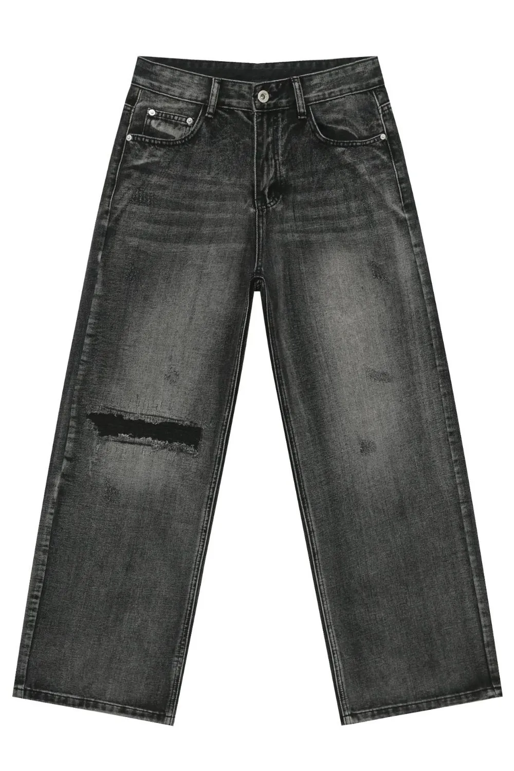 Men's Distressed Jeans with Pockets, image 5