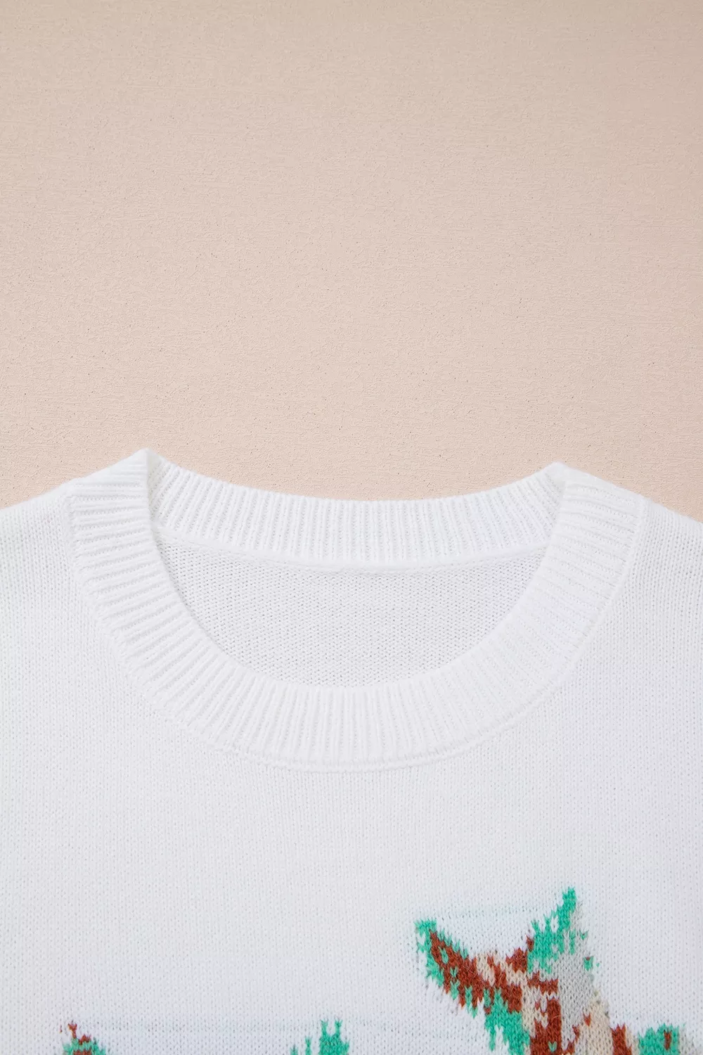 Drop Shoulder Round Neck Long Sleeve Sweater, image 6