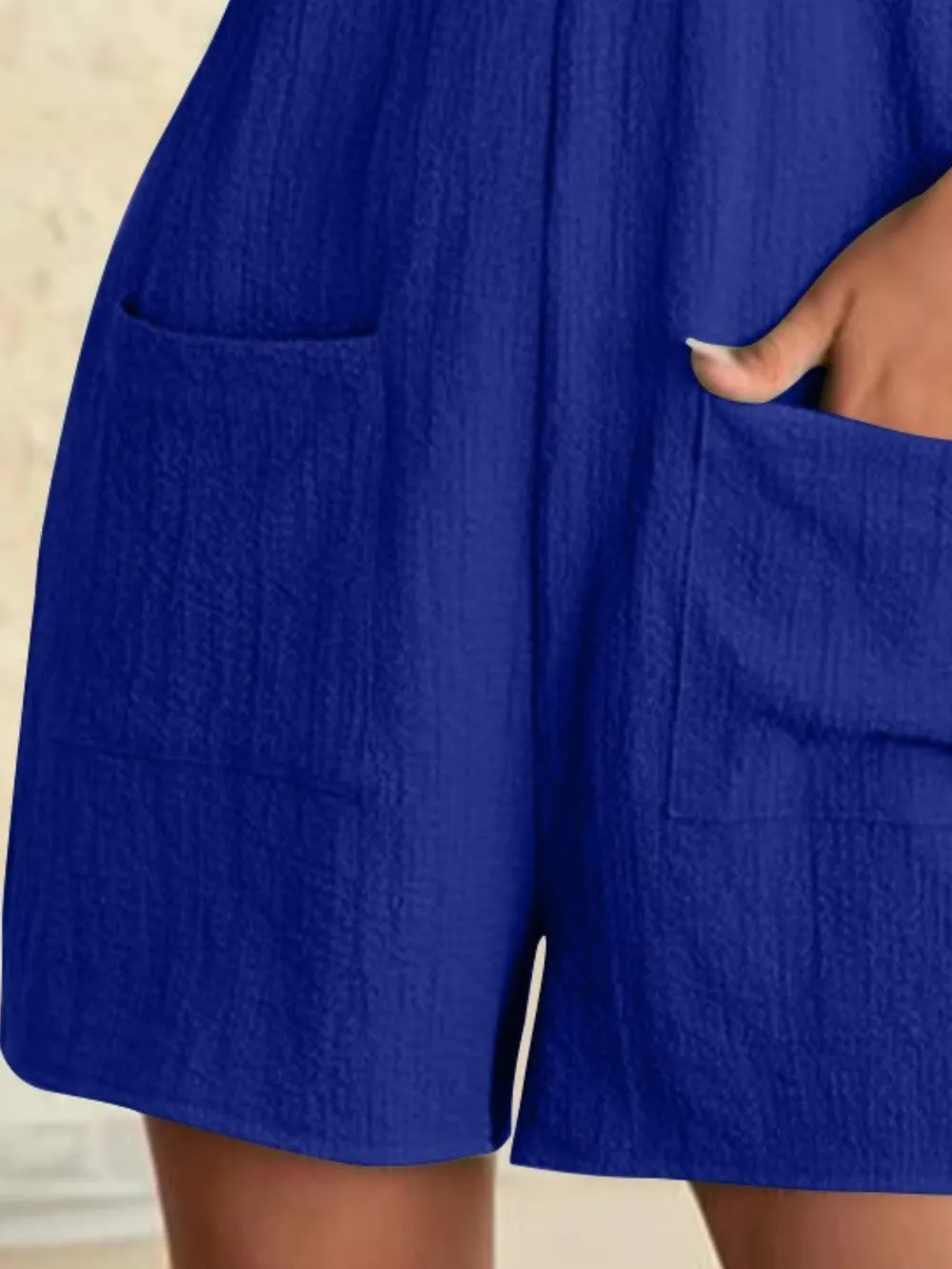 Full Size Knot Strap Romper with Pockets Plus Size, image 14