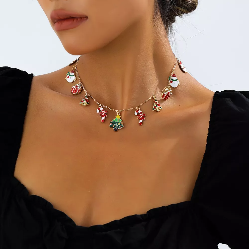 Christmas Charm Alloy Necklace, image 4