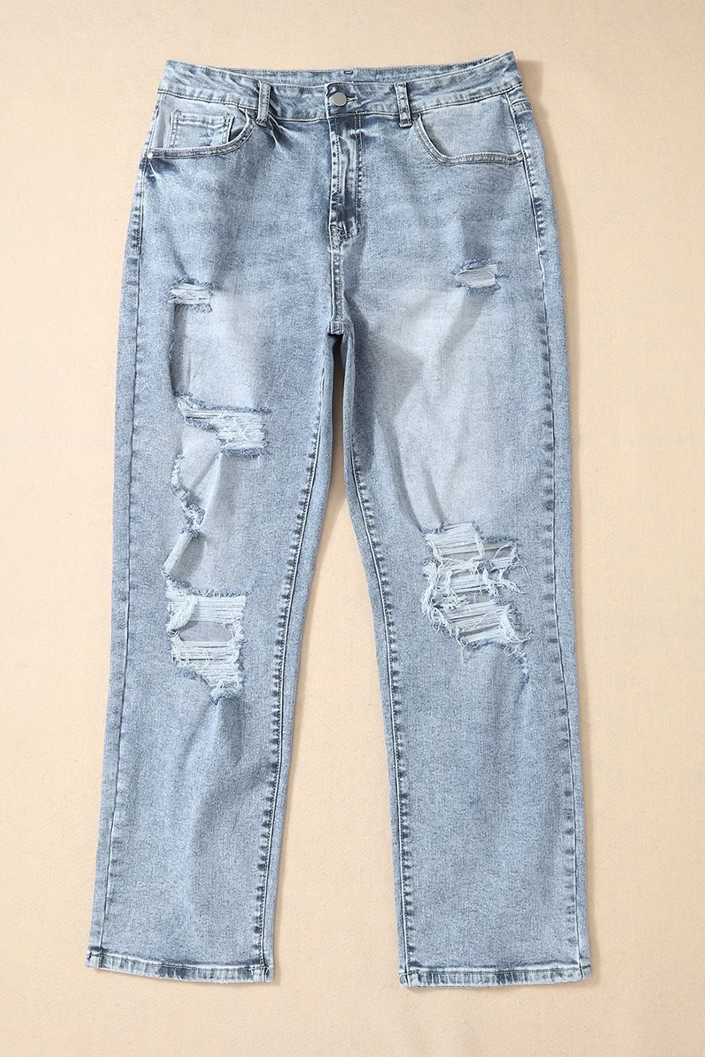 Distressed High Waist Jeans, image 4